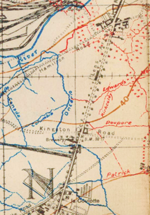 The Ontario Trench area of the July 1917 Trench Map.