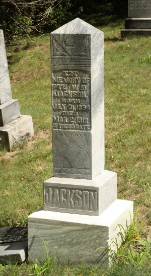 Family headstone for Pte William Jackson