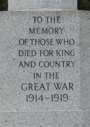 Hamilton Cemetery, Memorial Cross inscription.