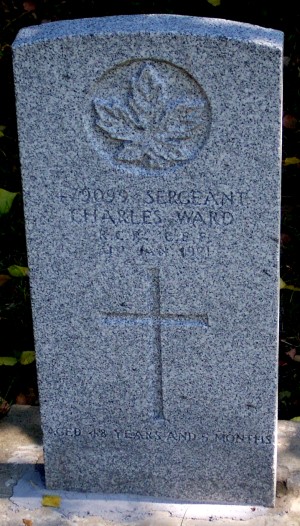 CWGC headstone for Sgt Charles Ward