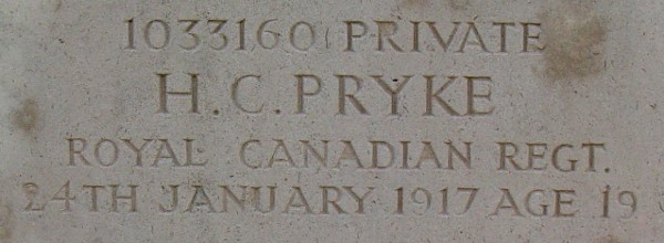 Pte Herbert Pryke