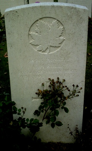 CWGC headstone for Pte Charles Bull