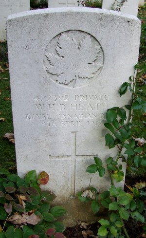 CWGC headstone for Pte William Heath