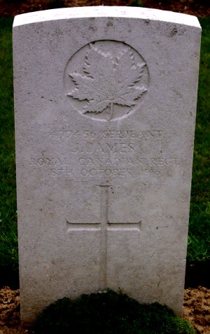 CWGC headstone for A/Sgt James James.
