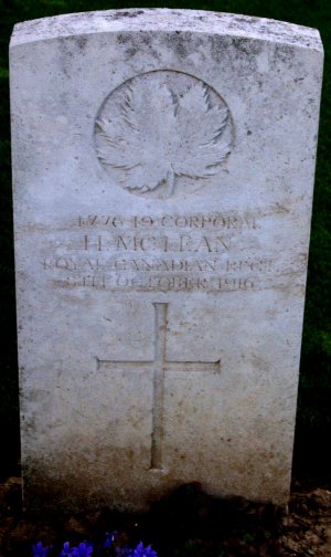 CWGC headstone for A/Cpl. Hugh McLean.