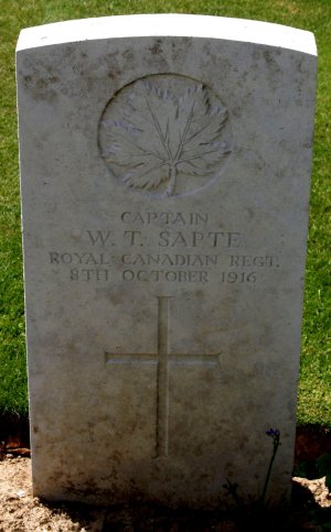 CWGC headstone for Capt. William Sapte.