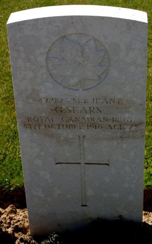 CWGC headstone for Sgt. George Sears.