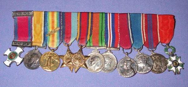 Miniature medal group of Hon. Maj.-Gen. Eric Boyd Costin, D.S.O.
