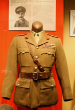 An officers' service dress tunic worn my Brigadier Gregg, on display in The RCR Museum.