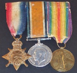 First World War medals awarded to 477858 Private Joseph Smith.
