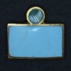 Screw-backed, button hole lapel pin. C.E.F. reunion button-hole lapel pin, representing the Regiments shoulder flashes of the First World War (green circle over French grey division flash). Marked: Wellings.