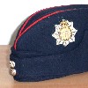 Wedge cap with bullion officer's cap badge, circa 1980s.